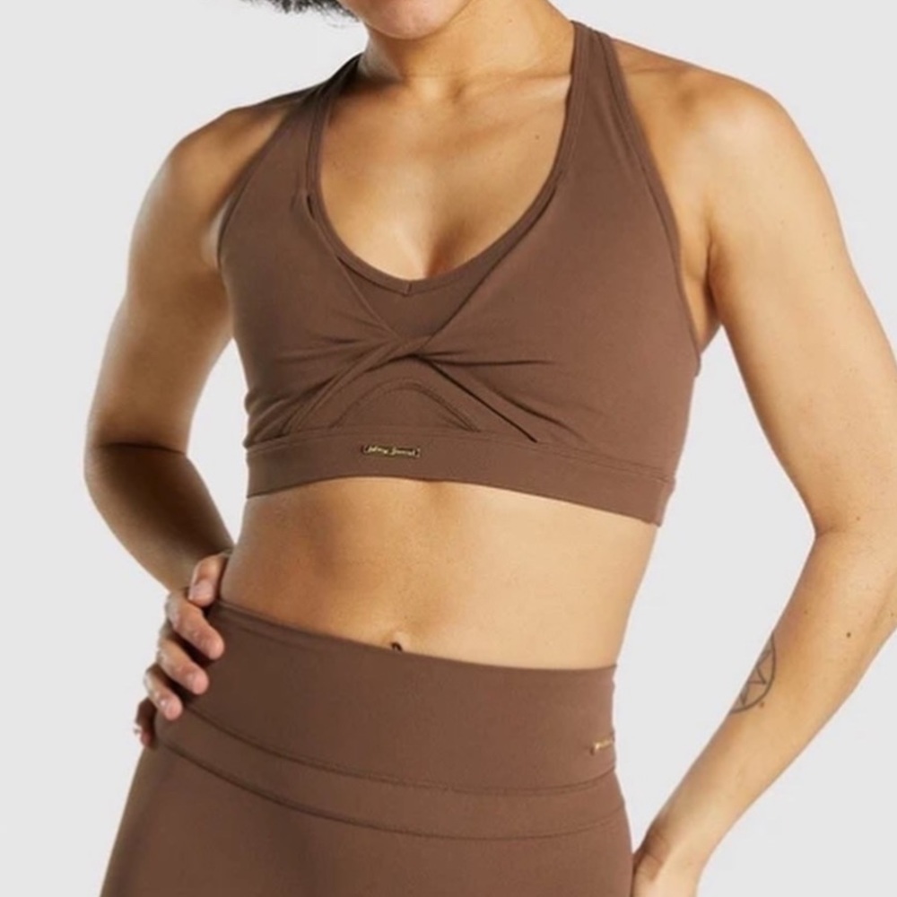 SOLD❗️Gymshark Whitney Simmons Mesh Bra - Dandelion Brown